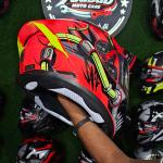 Ignyte IGN-4 Trever Full Face Helmet in the Glossy Fluo Red graphics version