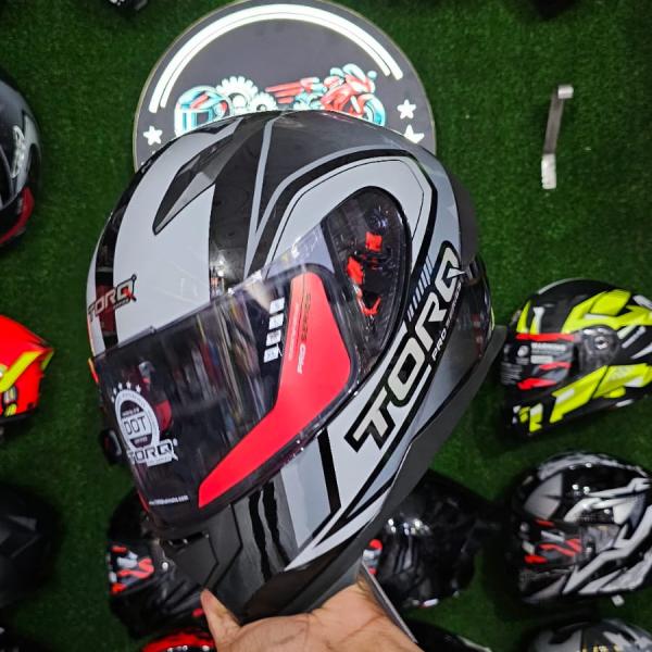 TORQ Legend Fuchus (Gloss Grey/Black) full-face motorcycle helmet