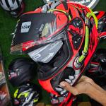 Ignyte IGN-4 Trever Full Face Helmet in the Glossy Fluo Red graphics version