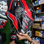 Steelbird SBA-20 #09 (Glossy Black with Red Graphics) Modular / Flip-Up Helmet